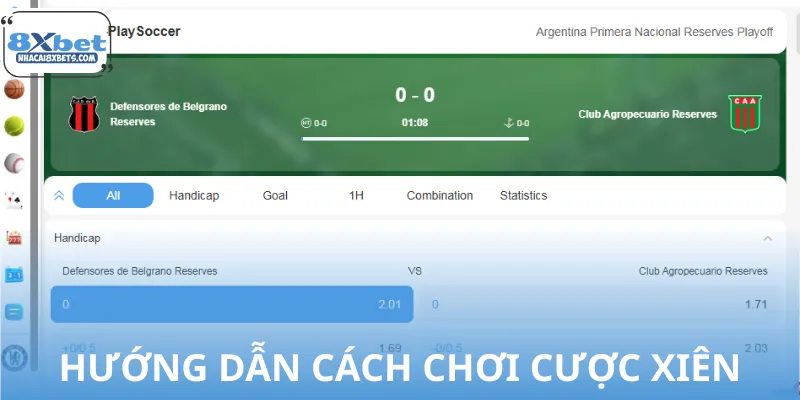 Cách để chơi kèo xiên trên nhà cái 8XBET